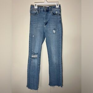 Just Black Denim Vintage Slim Straight Women’s Size 24 Raw Hem Distressed USA